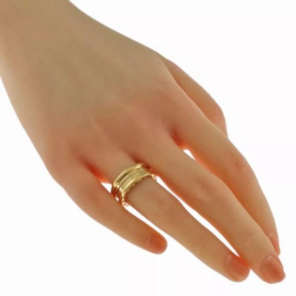 BVLGARI Ring US 5 1/8 EU50 K18 yellow gold B-zero.1 3 bands used - Picture 2 of 6